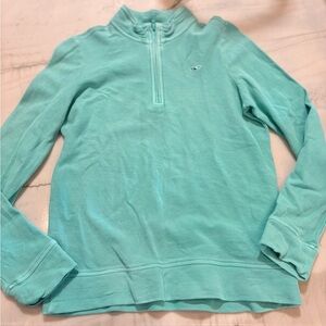 Boys large or men’s small  Aqua Half-Zip Sweater